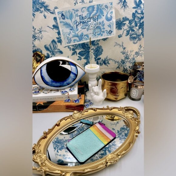 🆕 KURT GEIGER LONDON 🧿 NWOT Rainbow Shop 690 Card Holder in Multi Rainbow - Picture 2 of 11